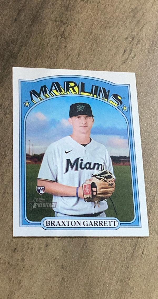 Braxton Garrett 2021 Topps Heritage 697 rookie card image front