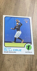 Bryan De La Cruz MLB Miami Marlins 2022 Topps Heritage 334 RC Trading Card Topps