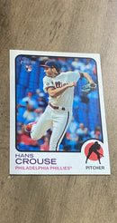 Hans Crouse MLB Philadelphia Phillies 2022 Topps Heritage 377 RC Trading Card Topps
