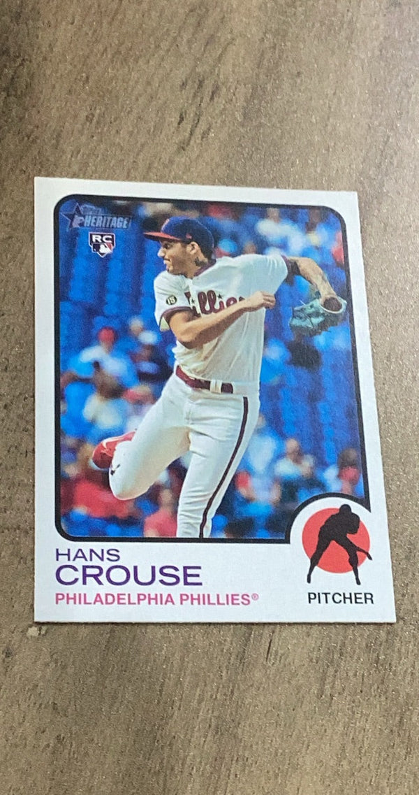 Hans Crouse MLB Philadelphia Phillies 2022 Topps Heritage 377 RC Trading Card Topps