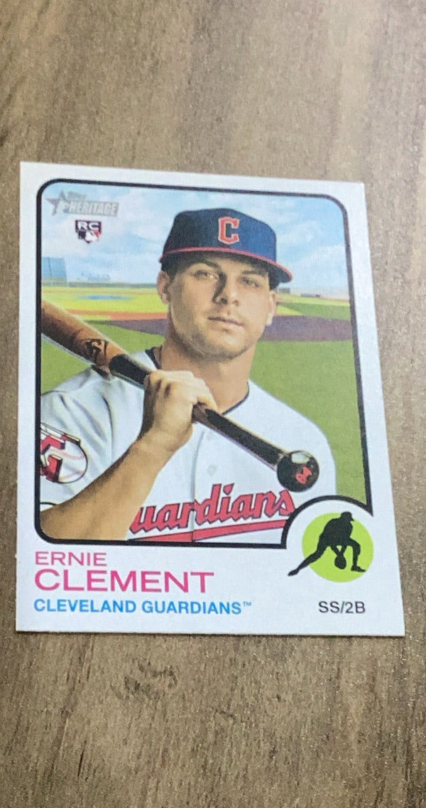 Ernie Clement MLB Cleveland Guardians 2022 Topps Heritage 277 RC Trading Card Topps