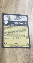 Cooper Criswell 2022 Topps Heritage 594 rookie card image rear