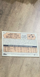 Kyle Cody 2021 Topps Heritage 612 rookie card image rear
