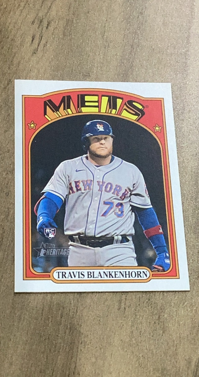 Travis Blankenhorn 2021 Topps Heritage 691 rookie card image front