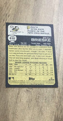 Beau Brieske 2022 Topps Heritage 610 rookie card image rear