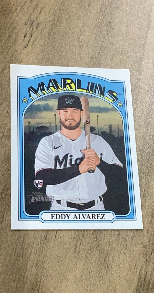 Eddy Alvarez 2021 Topps Heritage 528 rookie card image front
