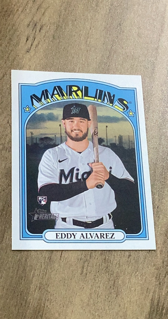 Eddy Alvarez 2021 Topps Heritage 528 rookie card image front