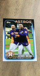 Astros No-No Valdez 2024 Topps 329 insert image front