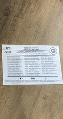 Astros No-No Valdez 2024 Topps 329 insert image rear