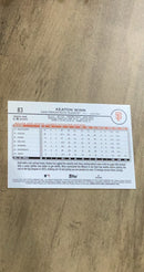 Keaton Winn 2024 Topps 83 rookie card image rear