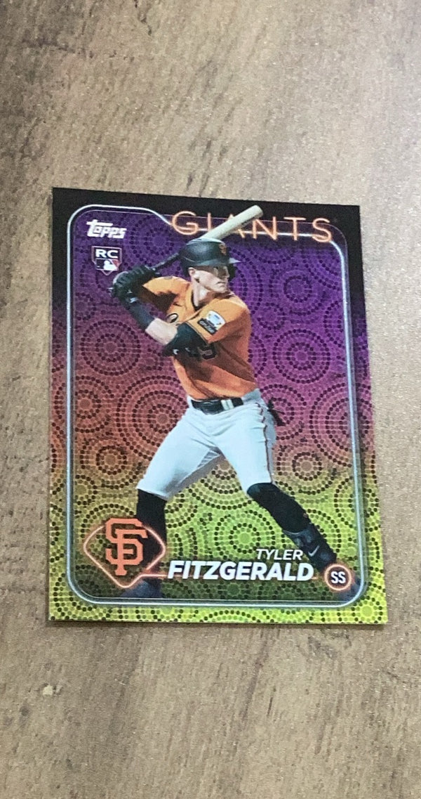 Tyler Fitzgerald 2024 Topps Holiday 602 RC parallel image front