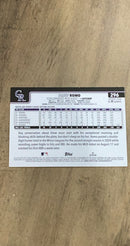 Drew Romo 2025 Topps 296 rookie card image rear