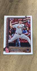 Michael McGreevy 2025 Topps 193 rookie card image front