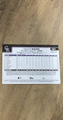 Bradley Blalock 2025 Topps 161 rookie card image rear
