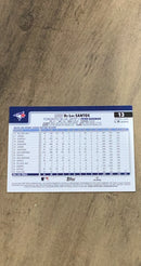 Luis De Los Santos 2025 Topps 13 rookie card image rear
