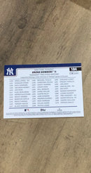 Bronx Bombers II Yankees Trio 2025 Topps 184 trading card image rear