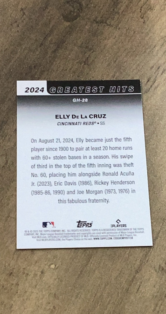 Elly De La Cruz MLB Cincinnati Reds 2025 Topps 28 Trading Card Topps
