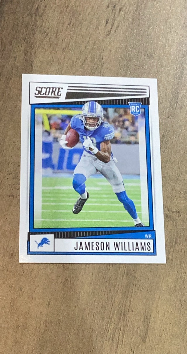 Jameson Williams 2022 Score 377 Trading Card image front