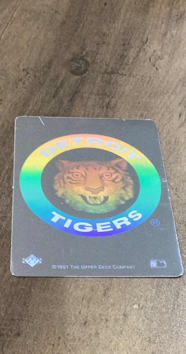 Detroit Tigers MLB 1991 Upper Deck Team Logo Holograms Trading Card Upper Deck