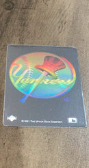 New York Yankees MLB 1991 Upper Deck Team Logo Holograms Trading Card Upper Deck
