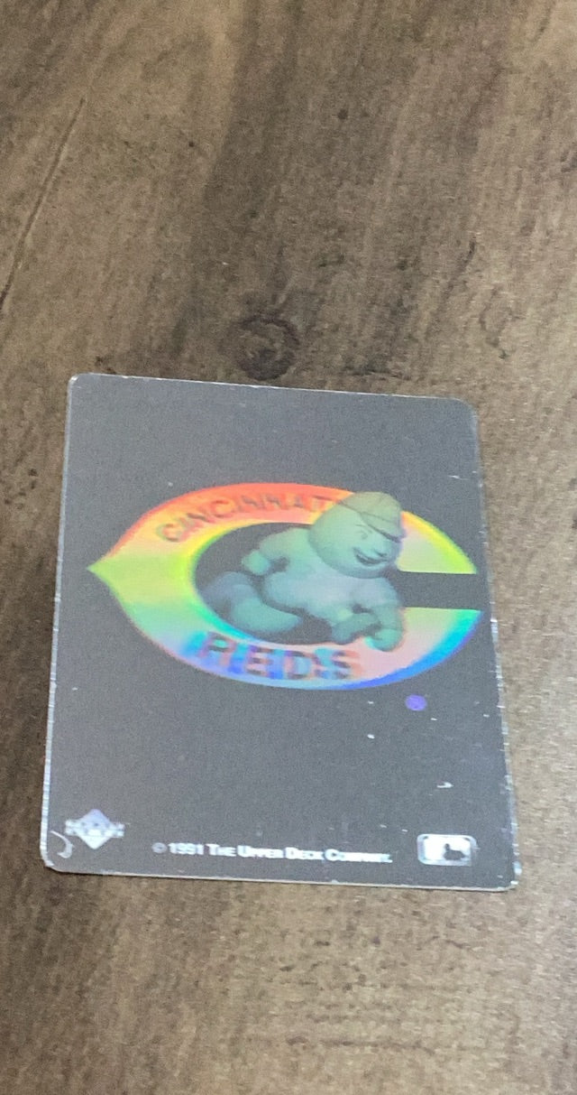 Cincinnati Reds 1991 Upper Deck Team Logo Holograms trading card image front