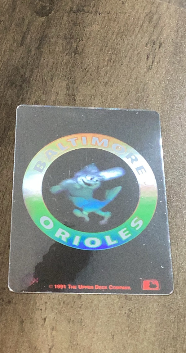 Baltimore Orioles 1991 Upper Deck Team Logo Holograms trading card image front