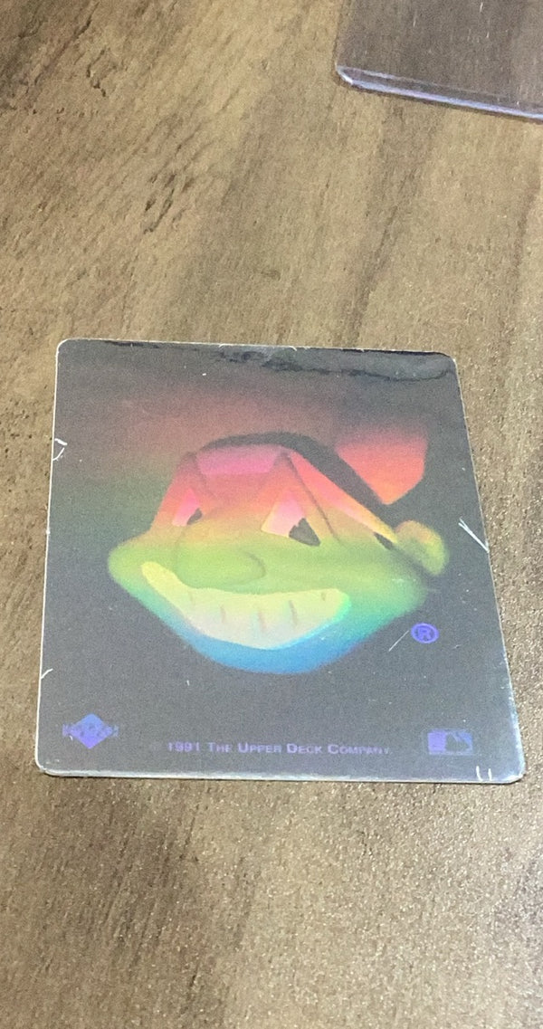 Cleveland Indians 1991 Upper Deck Team Logo Holograms trading card image front