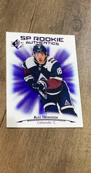 Alex Newhook 2021-22 SP Blue 140 front