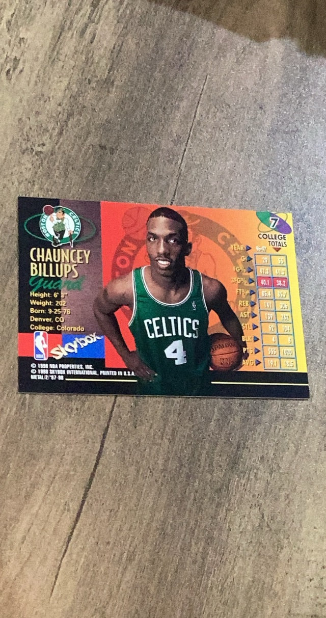 Chauncey Billups 1997-98 Metal Universe 7 back