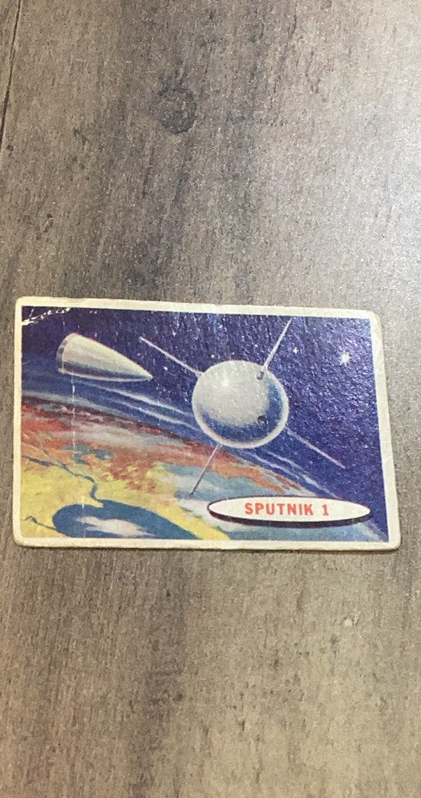 Sputnik 1 1957 Topps Space 1 trading card image front