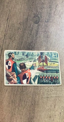 Spacemen Inspect Rocket Center 1951 Bowman 1 trading card image front
