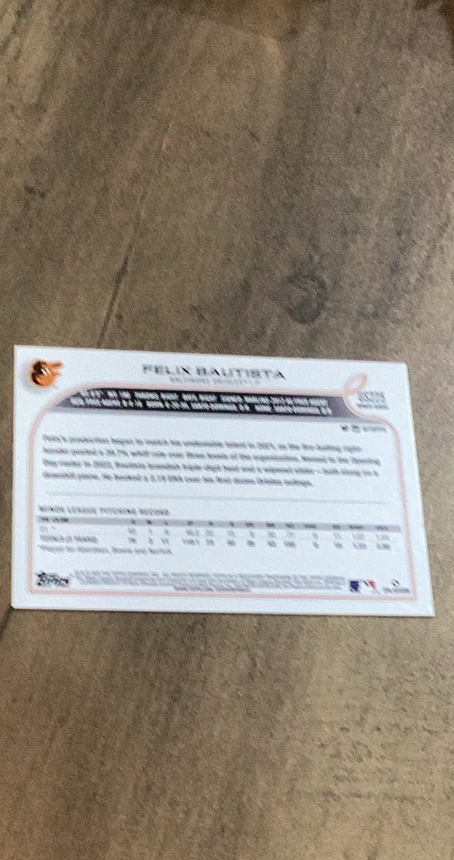 Felix Bautista 2022 Topps Update US225 back
