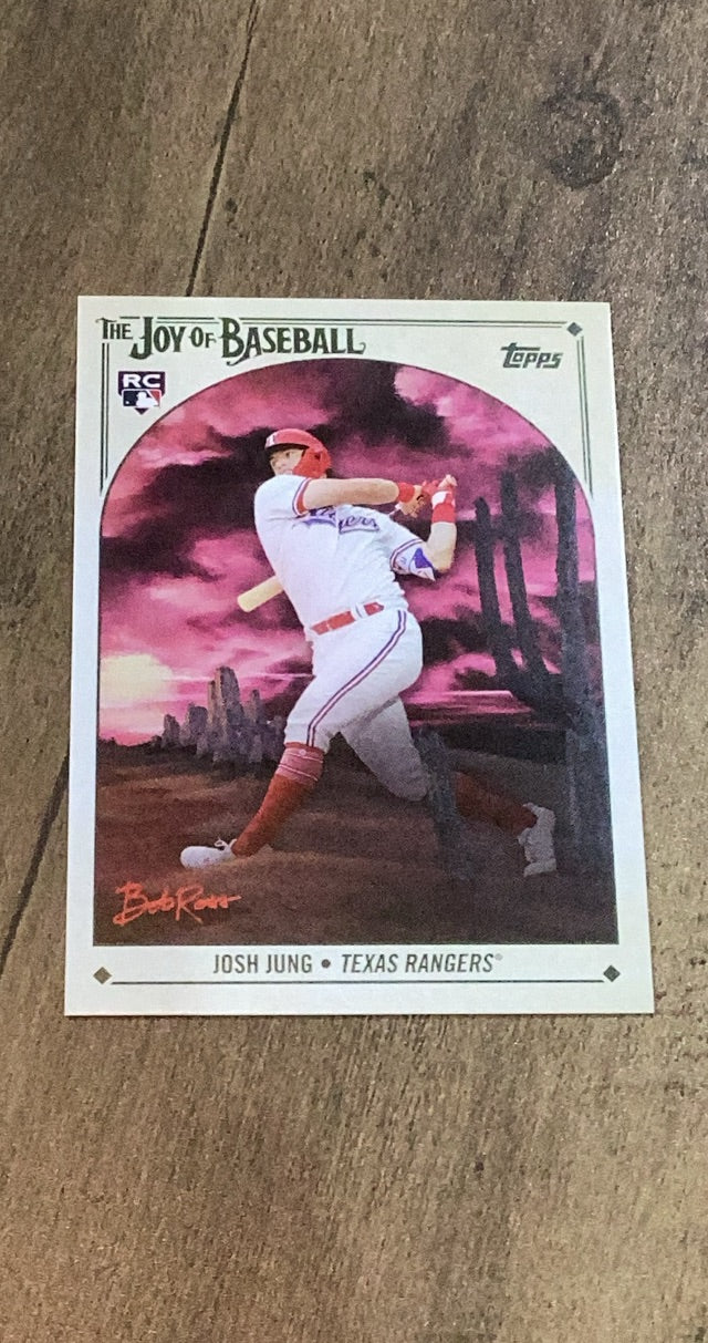 Josh Jung 2023 Topps x Bob Ross 96 trading card image front