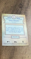 Junior Fernandez 2020 Topps Gypsy Queen 87 trading card image rear