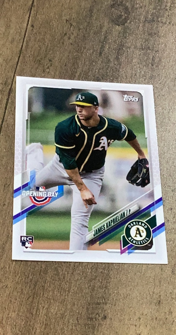 James Kaprielian 2021 Topps Opening Day 173 trading card image front