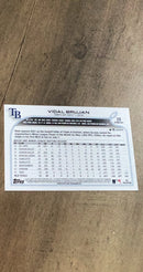 Vidal Brujan 2022 Topps Opening Day 39 trading card image rear