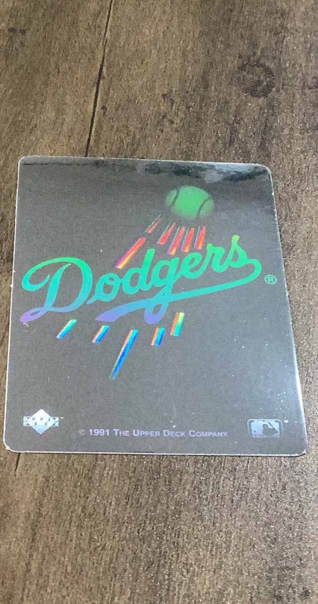 Los Angeles Dodgers 1991 Upper Deck Team Logo Holograms trading card image front