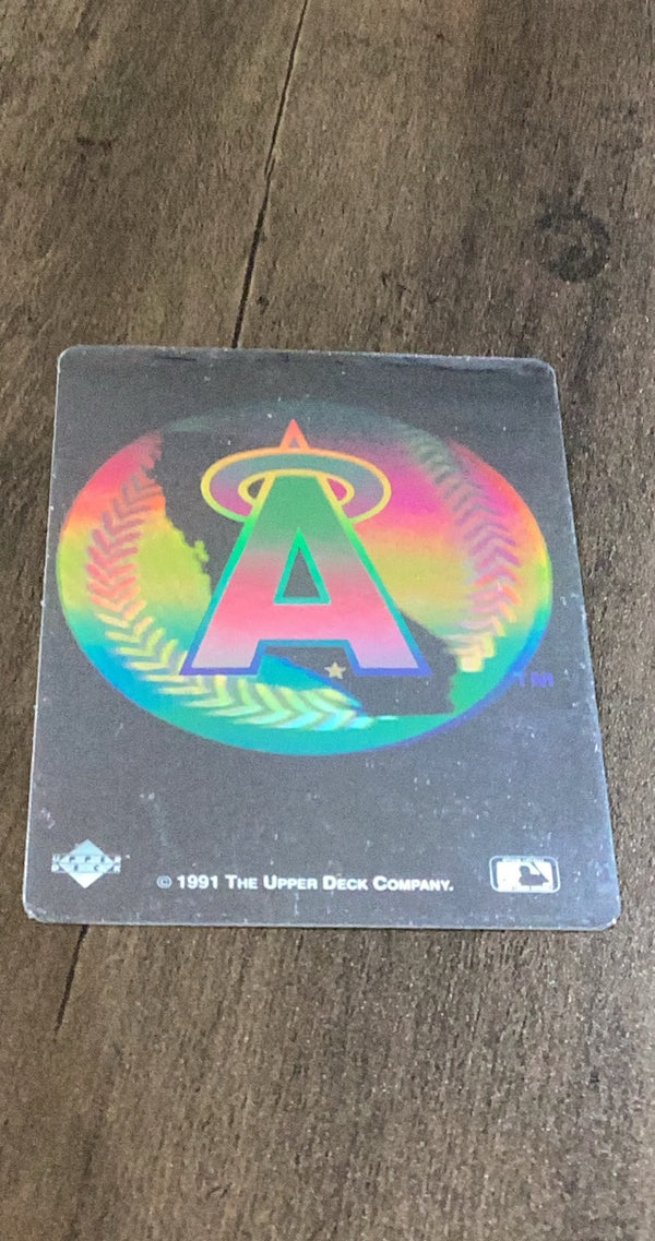 California Angels 1991 Upper Deck Team Logo Holograms trading card image front