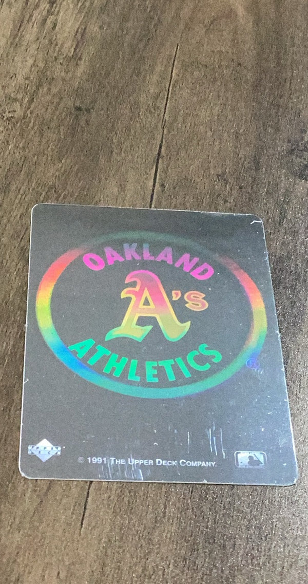 Oakland Athletics 1991 Upper Deck Team Logo Holograms trading card image front