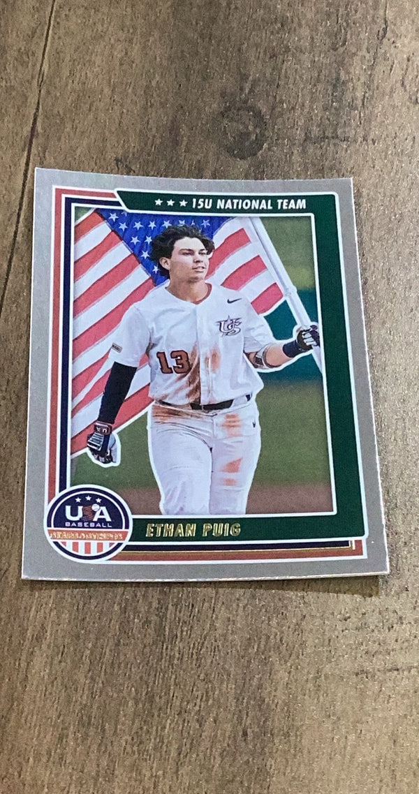 Ethan Puig 2022 Panini Stars & Stripes Longevity 82 trading card image front
