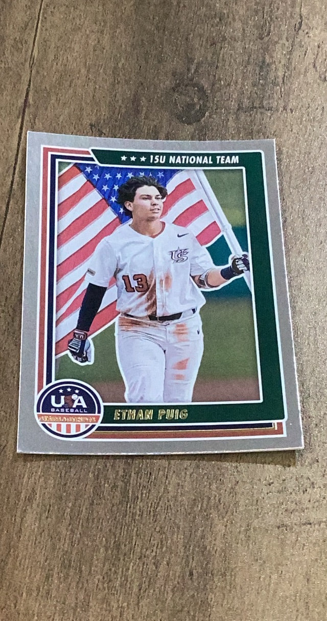 Ethan Puig 2022 Panini Stars & Stripes Longevity 82 trading card image front