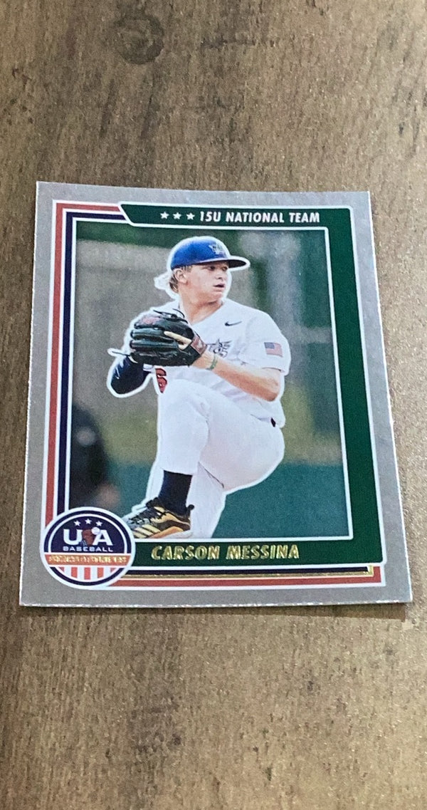 Carson Messina 2022 Panini Stars & Stripes Longevity 89 trading card image front