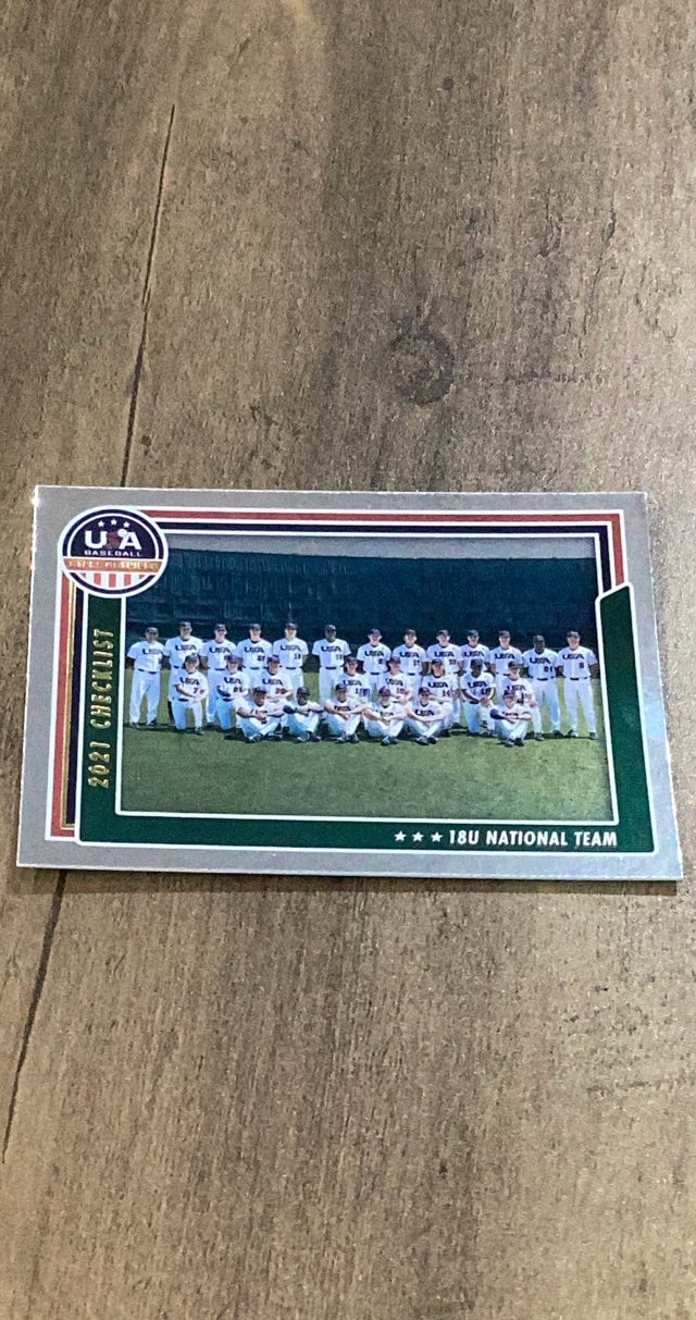 18U National Team Checklist 2022 Panini Stars & Stripes 99 trading card image front