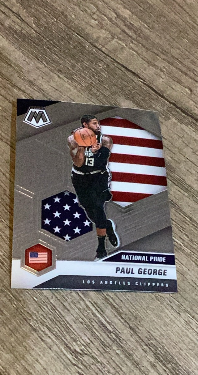 Paul George 2020-21 Panini Mosaic 255 trading card image front