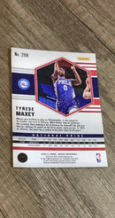 Tyrese Maxey 2020-21 Panini Mosaic 259 trading card image rear