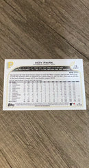 Hoy Park 2022 Topps Opening Day 13 trading card image rear