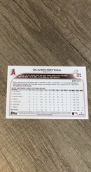 Oliver Ortega 2022 Topps 554 trading card image rear
