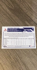 Matthew Liberatore 2023 Topps 52 trading card image rear