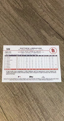 Matthew Liberatore 2024 Topps 584 trading card image rear