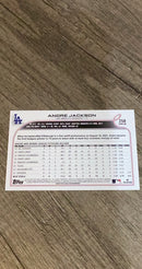 Andre Jackson 2022 Topps 258 trading card image rear